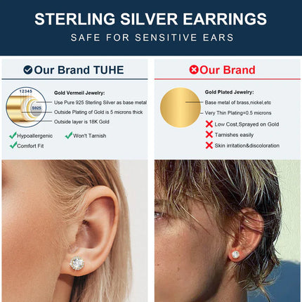 S925 Colored Moissanite Halo Stud Earrings