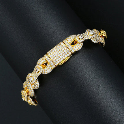 S925 Moissanite Peanut Infinity Link Bracelet