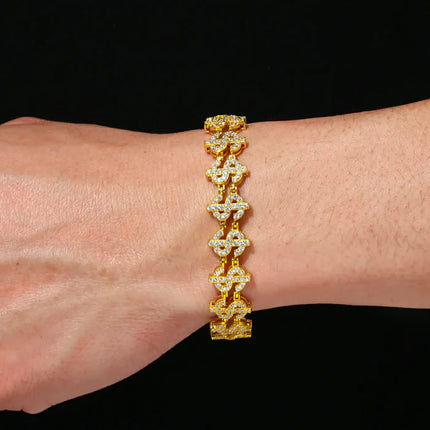 12mm S925 Moissanite US Dollar Link Bracelet