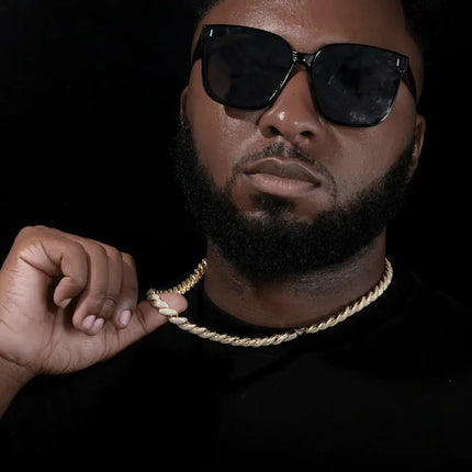 8mm S925 Moissanite Iced Out Rope Chain