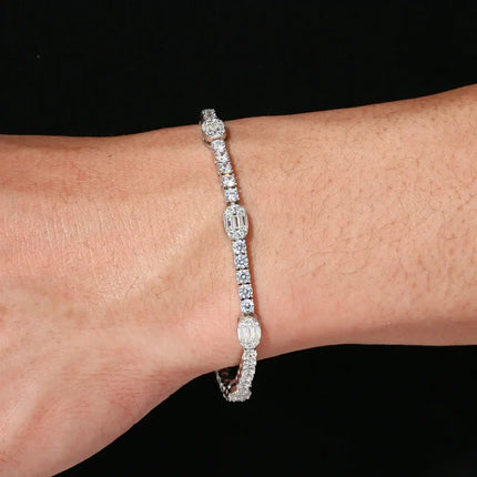 5.5mm S925 Moissanite Pills Tennis Bracelet