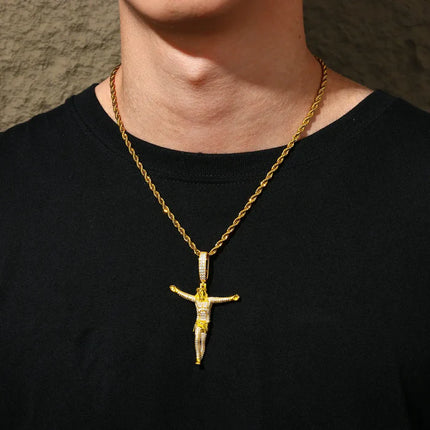 S925 Moissanite Crucifixion of Jesus Pendant