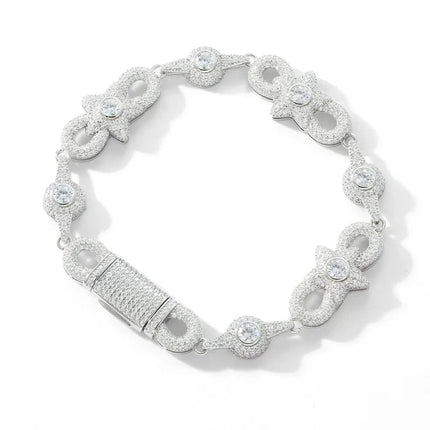 15mm S925 Moissanite  Star Infinity Link Bracelet