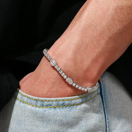 5.5mm S925 Moissanite Pills Tennis Bracelet