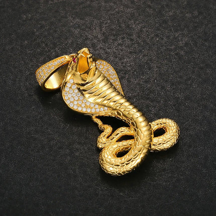 S925 Moissanite Solid King Cobra Pendant The S925 Moissanite Solid King Cobra Pendant channels the primal elegance of the jungle king into wearable luxury.