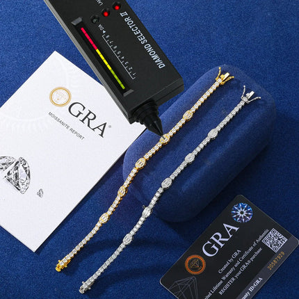 5.5mm S925 Moissanite Pills Tennis Bracelet