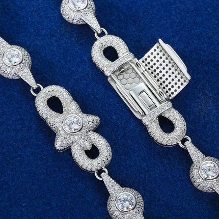 15mm S925 Moissanite  Star Infinity Link Bracelet