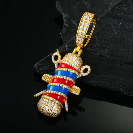 S925 Moissanite Barber Pendant