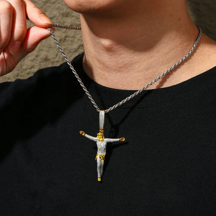 S925 Moissanite Crucifixion of Jesus Pendant
