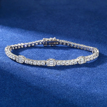 5.5mm S925 Moissanite Pills Tennis Bracelet